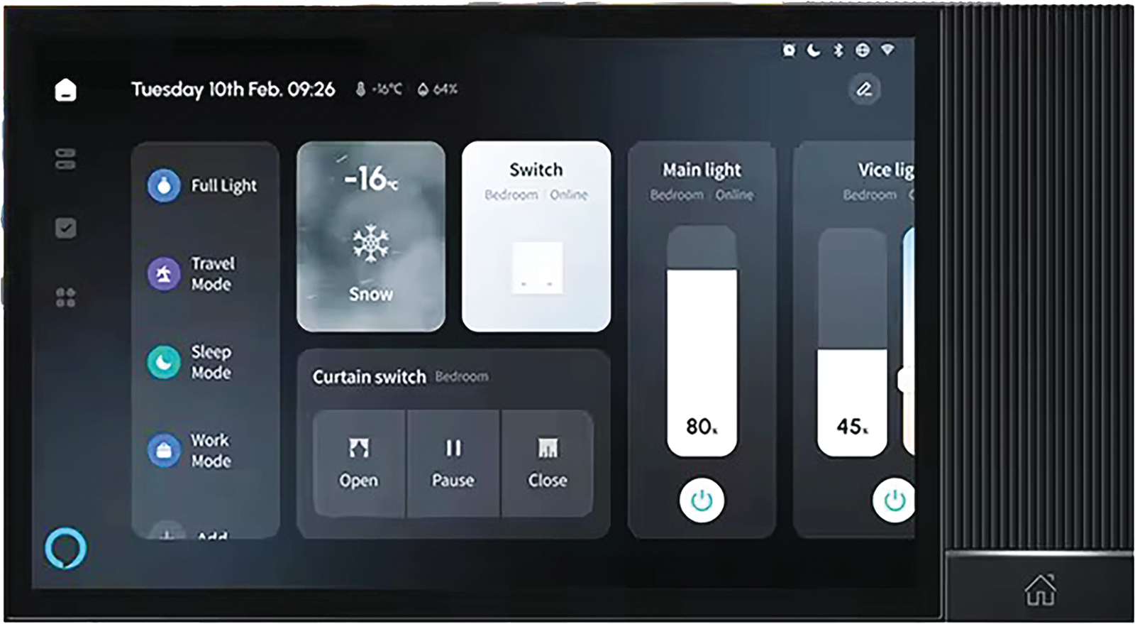 Scene R-87. 8 Inch Touch Panel (ZigBee + IR + Sigmesh Gateway + Alexa + VDP) - On Order